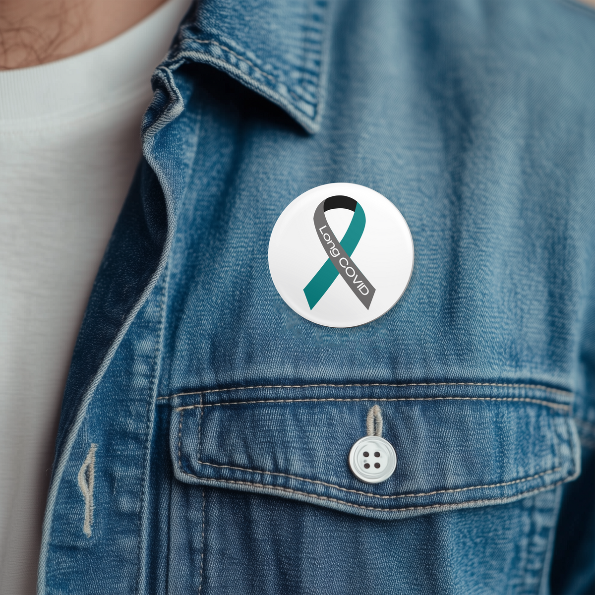 Long COVID Awareness Pin- Ribbon