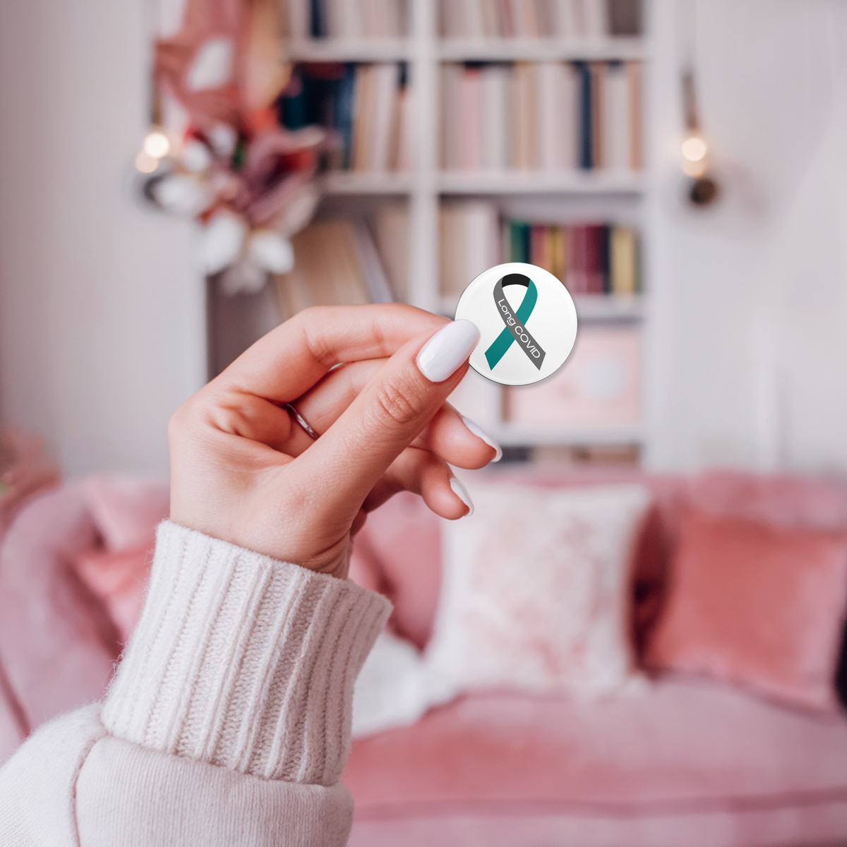 Long COVID Awareness Pin- Ribbon