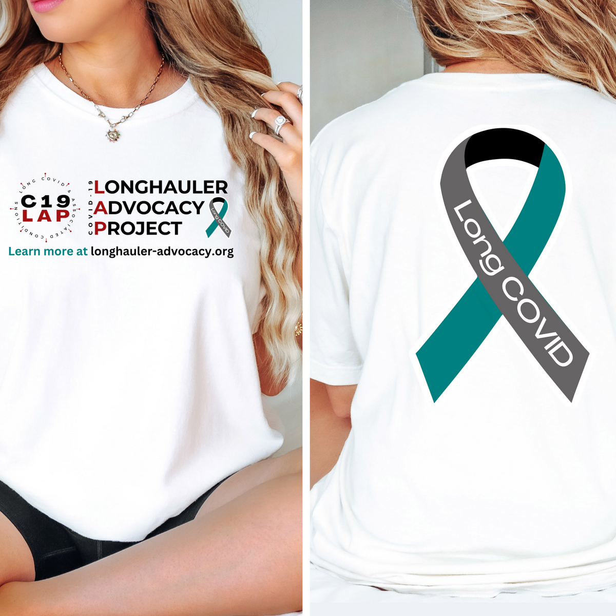 Long COVID Awareness T-Shirt - WHITE-Gildan DryBlend