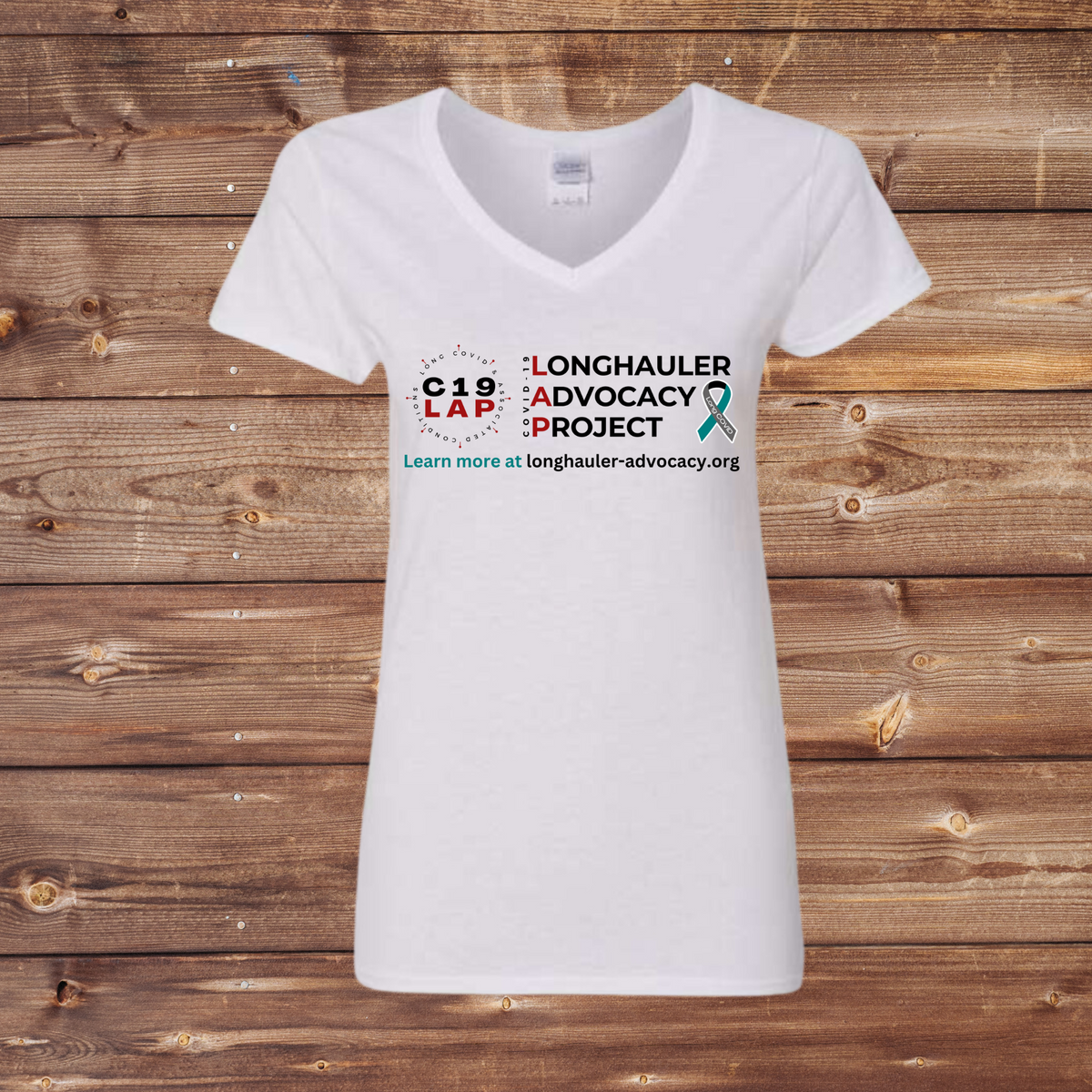 Long COVID Awareness Women's V-Neck - WHITE